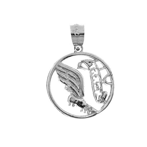 Jewels Obsession Sterling Silver Track And Field Pendant
