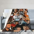 thumbnail image 2 of Brad Actors Pitt Blanket Throw Blanket Soft Microfiber Blankets for Living Room Couch Sofa Bedroom 50""x40"", Black, 2 of 5