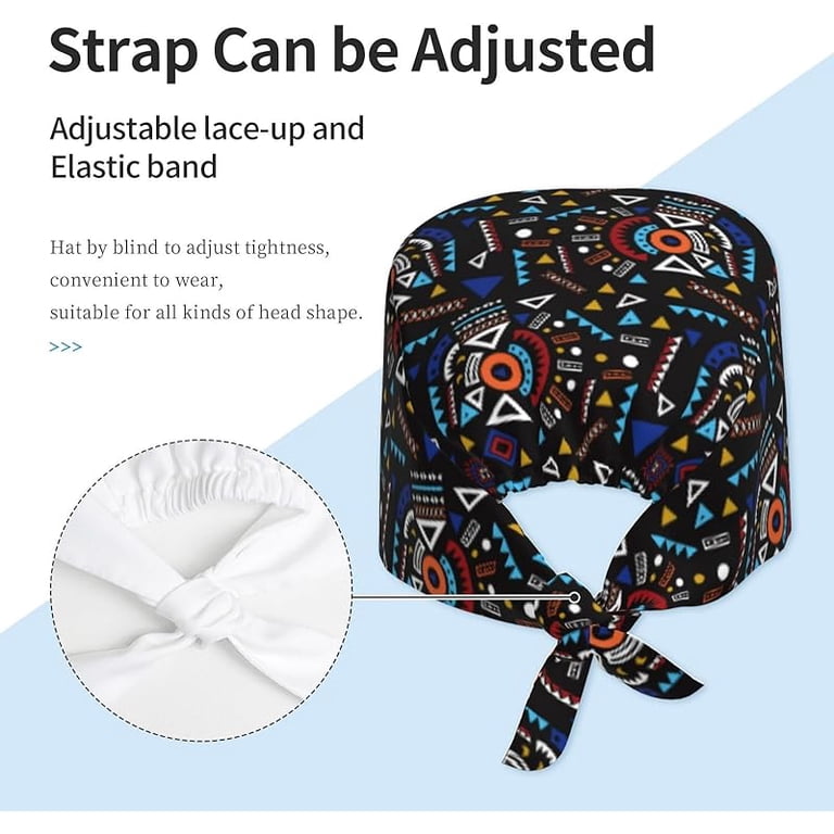 Working Cap Scrub Cap with Sweatband Adjustable Unisex Women  display picture 3
