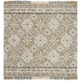 thumbnail image 6 of SAFAVIEH Blossom Keighley Geometric Fringe Wool Area Rug, Beige/Light Blue, 6' x 6' Square, 6 of 9