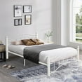 thumbnail image 3 of Tookss Queen Size Platform Bed, Metal Platform Bed Frame With Headboard And Metal Slat Support, Modern Minimalist Style 600lbs Weight Capacity Queen Size Bed For 2 People, 3 of 8