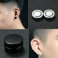 thumbnail image 6 of QQTDFG 5 Pair Stud Earrings for Men Women Stainless Steel Non Pierced Magnetic Fake Set-Silver, 6 of 9