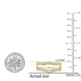 thumbnail image 5 of Dazzlingrock Collection 0.25 Carat (ctw) 14K Round Diamond Ladies Millgrain Anniversary Wedding Band Enhancer Double Guard Ring 1/4 CT, Yellow Gold, Size 5, 5 of 6