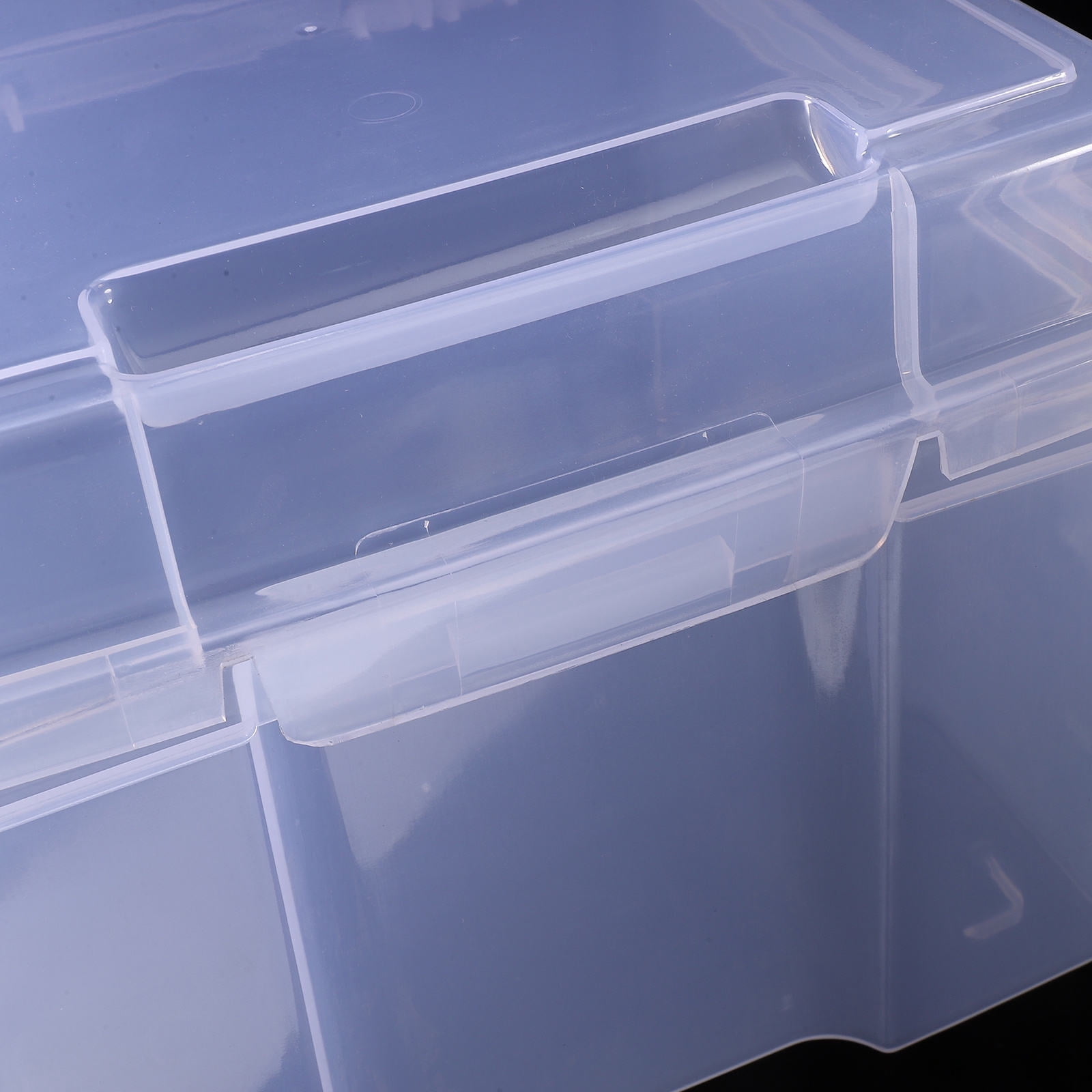 BESTYASH 6-Pack Plastic Storage Containers with Dividers for Photos, Greeting Cards, Portable Organizer Box for Easy Storage