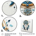 thumbnail image 3 of Designart "Minimalist Serenity Blue Dream Catcher IV" Landscapes Floater Framed Canvas Wall Art, 3 of 7