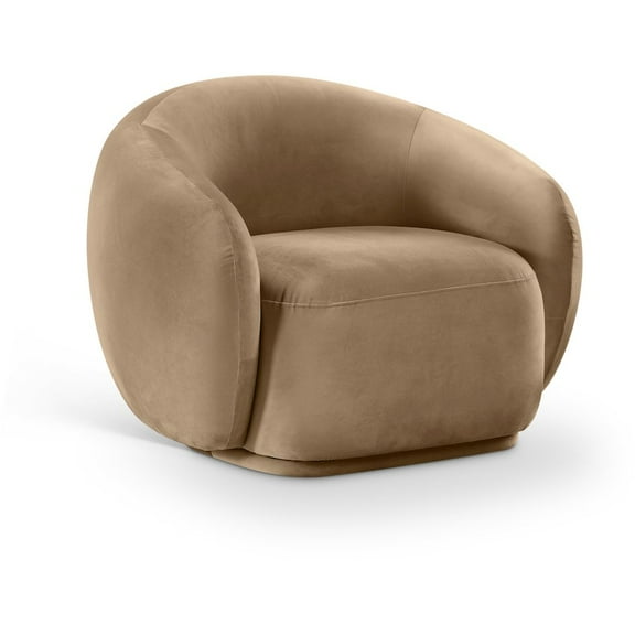 Meridian Furniture Emery Beige Velvet Chair