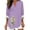 Multicolor, variant on AnuYalue Women's Cotton Linen 3/4 Sleeve T-Shirts Alzheimer's Awareness Day V Neck Tunic Tops Cute Purple Floral Graphic Blouse Three Quarter Length Shirts Trendy T-Shirt V Neck Lightweight Tees