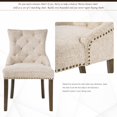thumbnail image 5 of Contemporary Accent Chair, Fabric Tufted Upholstered Dining Chairs Set of 4, Dining Room Chairs with Nailhead Trim&Solid Wood Legs, Classic Leisure Chair for Livingroom, Bedroom, Beige, W12206, 5 of 8
