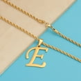 thumbnail image 4 of 2024 Creative Stainless Steel Letter Pendant Twisted Necklace Exquisite and Elegant Large Letter Pendant Sweater Chain Couple (J), 4 of 7