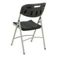 thumbnail image 2 of Norwood Commercial Furniture Heavy-Duty Indoor/Outdoor Blow-Molded Plastic Folding Chair (Pack of 4) Black, 2 of 7