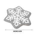 thumbnail image 1 of AYktou Christmas Decorations,Bathroom Rugs,Christmas Rugs Christmas Imitation Cashmeres Rocking Chair Blanket Christmas Eve Non-slip Rocking Chair Blanket Hexagonal Snowflake Carpet Cushion, 1 of 5