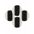 thumbnail image 7 of 13 Inch Round Placemats Set of 4, Black Vintage Non Slip Heat Insulation PP Table Mats, Geometric Stripes Simple Lines Washable Place Mats for Kitchen Dining Party Table Decor, 7 of 7
