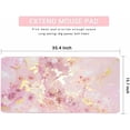 thumbnail image 2 of Extended Gaming Mouse Pad(35.4x15.7 in), Large Desk Pad Laptop Computer Keyboard Mat Waterproof Desk Decor Writing Pad for Work, Game, Office, Home - Pink Gold Marble, 2 of 6