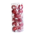 thumbnail image 3 of 24 piezas de adornos de bolas de Navidad colgantes adornos decorativos adornos de Navidad para Rojo, 3 of 9
