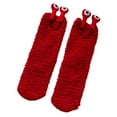 thumbnail image 1 of Fgnfyis Chaussettes d'Hiver pour Femmes Automne et Hiver Mi-Tube Chaussettes Épaisses Chaudes Bas Rouge, 1 of 3