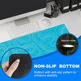 thumbnail image 2 of Topographic Contour Extended Big Mouse Pad Computer Keyboard Mat Mousepad with 2mm Non-Slip 11.8x31.5Inch C, 2 of 6