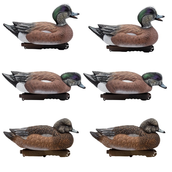 Final Approach Live Wigeon Floater Duck Decoys, 6 Pack