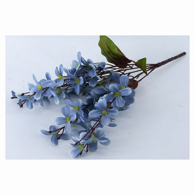 Paquete de 4 flores artificiales Orquídea Planta Phalaenopsis Flores Ramas Plantas falsas Toque real para el hogar Oficina Boda Decoración de mesa DIY, Azul Sincero Hogar