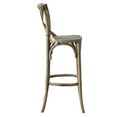 thumbnail image 4 of Modway Gear 43.5" Modern Style Elm Wood X-brace Back Bar Stool in Gray Finish, 4 of 10