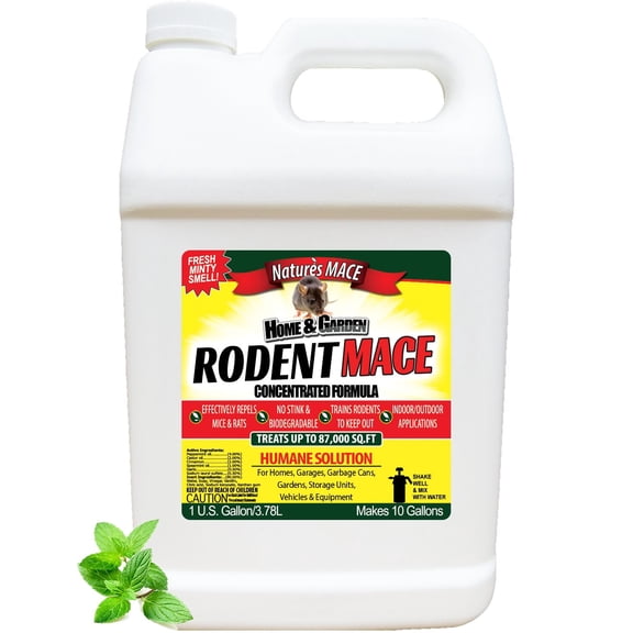 Nature's MACE Rodent Repellent for mouse pest| 1 Gallon Concentrate | Peppermint Formula