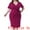 Burgundy, variant on Plus Size V Neck Ruched Wrap Belt Dress 4X Burgundy