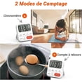 thumbnail image 4 of BRILLAR Cronómetro digital y temporizador de cuenta atrás, modo personalizado, 3 niveles de volumen, paquete de 2, 4 of 5