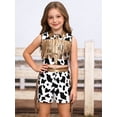 thumbnail image 7 of Aislor Girls 2 Pieces Western Cowgirl Sleeveless Fringed Top With Side Tassel Shorts Outfit Set Camel 16, 7 of 7