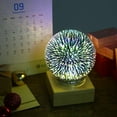 thumbnail image 3 of 3D Starburst Night Light Glass LED Table Lamp Color Changing Decorative USB Charging(firework), 3 of 8