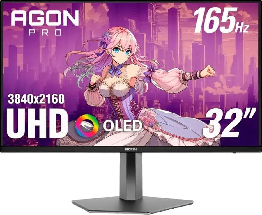 Restored AOC - 31.5" AG326UD QD-OLED, UHD, 165hz Gaming Monitor - Black