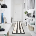 thumbnail image 4 of Yayeee Runner Rug for Bedroom 2'x6' Machine Washable Hallway Non Slip Mat, Black Stripes, 4 of 8