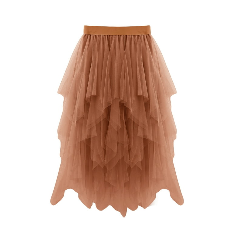 Ardorlove Fashion Elastic High Waist Long Tulle Skirt Women