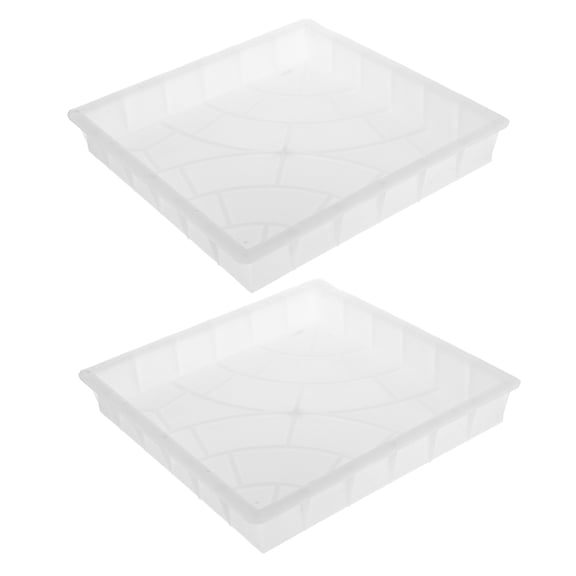 LABSERRON Concrete Paver Molds Paver Mold White PP 2Pcs Easy Casting