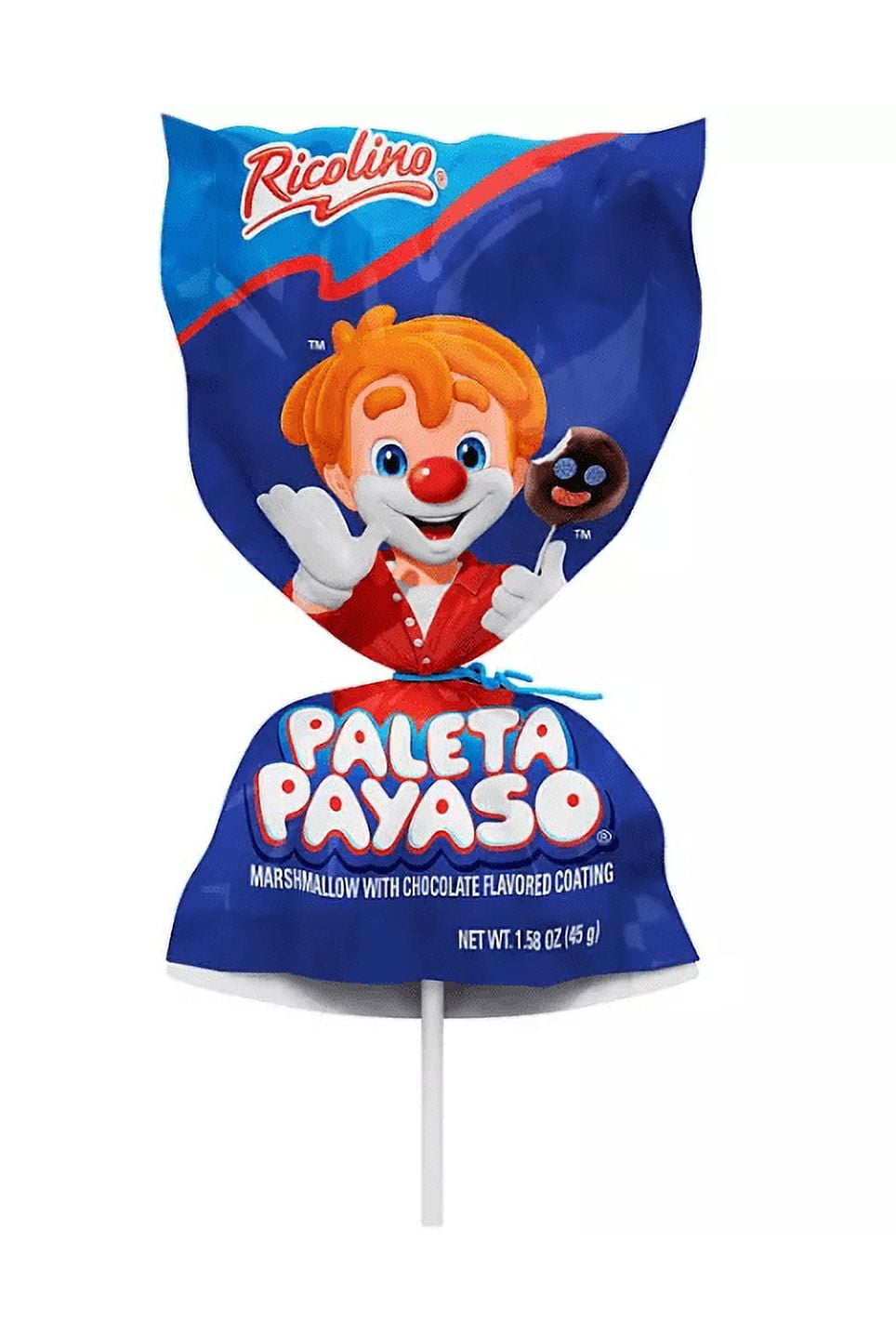 Ricolino Paleta Payaso Marshmallow Lollipop (15 Count)