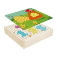 thumbnail image 1 of Rompecabezas de uñas de hongo a juego de colores, tablero de clavijas, juguetes educativos de aprendizaje temprano para Granja, 1 of 8