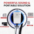 thumbnail image 4 of Pyle Portable Megaphone Speaker PA Bullhorn - Built-In Siren, 50W Adjustable Volume Control In 1200 Yard Range, Ideal For Any Outdoor Sports, Cheerleading Fans & Coaches Or Safety Drills, 4 of 5