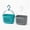 Gray+Blue, variant on Hanging Shower Caddy with Hooks | Plastic Storage Basket with Swivel Hook – Portable Organizer for Kitchen or Dorm with Quick-Drain Holes