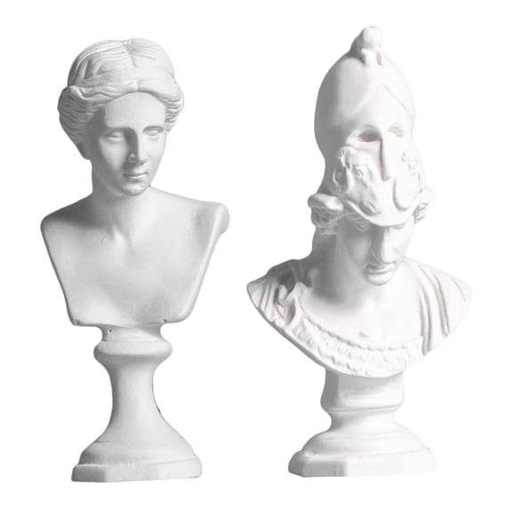 2 Piezas Famosa Griega en Miniatura Estatua Escultura Adorno Artesanías