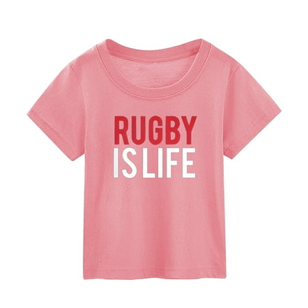 

Little Baby Shirts Valentine s Day Letter Love Heart Printed Tops Football Sports Gift Top Summer Football Letter Printing Short Sleeve Out Wear T Shirt Novelty Vacation Clothing For Child