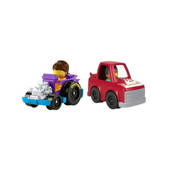 Bundle of 2 |Fisher-Price Little People Wheelies Race Car - (GMJ23 & GWD23)