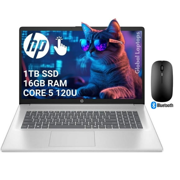 HP 17 Core 5 120u 16gb Ram 1tb Ssd Pantalla Tactil Hd+ 1600 Px X 900 Px 17.3 Laptop Gamer Cn4153 Incluye Windows Instalado Con Regalo
