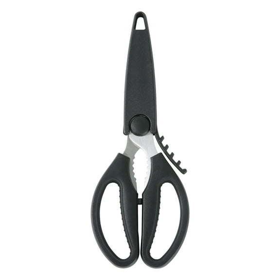 Mainstays Black Handle Stainless Steel Multi-Purpose Kitchen Shears with Black Grip 1 Each