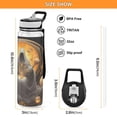 thumbnail image 3 of Halloween Pumpkins Person Sports Water Bottle Portable Travel Mug 32oz BPA Free Leak Proof Straw Transparent Tritan for Gym Yoga Cycling Camping, 3 of 7