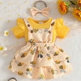 thumbnail image 5 of CAUYDY Preemie Girl Bodysuit Set Baby Girls Short Sleeved Clothing Newborn Fall Winter Romper Toddler Outfit 3M 6M 9M 1T 2T Sizes 6-9 Months,Yellow, 5 of 6