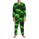 thumbnail image 3 of Balery Green Lightning Pijama para Hombre de Dos Piezas con Manga Larga, Conjunto de Dormir y Descanso Suave con Bolsillos-XX-Large, 3 of 7