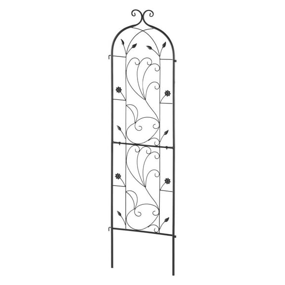 Garden Trellis for Climbing Plants, Rustproof Metal Garden Flower Trellis, Outdoor Climbing Rose Trellis Cucumbers Support, Decorative Clematis Trellis for Courtyards Lawns,H60inch x W15inch - 1pc