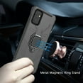 thumbnail image 4 of For Apple iPhone 13 Pro (6.1") Shock-Proof Case with Magnetic Car Mount Kickstand Ring Holder Texture Hybrid Dual Layer Phone Case Cover by Xpression [Green], 4 of 8