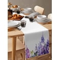 thumbnail image 3 of Table Runner Dresser Scarf 13 x 36 Inch Spring Lavender Watercolor Purple Floral Pastoral Style Table Runners Non-Slip Heat Kitchen Dining Table Decor for Indoor Outdoor Home Party Decoration, 3 of 7