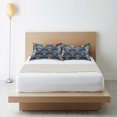 thumbnail image 6 of Yayeee Pillowcase Standard Size Set of 2 Satin Wrinkle Resistant Envelope Pillow Case, Blue Elegant Geometric, 6 of 8