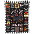 thumbnail image 4 of Dachshund Throw Blanket Dachshund Dog Pattern Blanket Super Soft Cozy Blanket Gifts for Women Men Dachshund Dog Lovers Warm Plush Fleece Blanket Home Decor for Couch Bed Chair Living Room 60"X50", 4 of 5