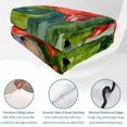 thumbnail image 4 of 3 Pieces Queen Quilt Set,Summer Tropical Red Frog Pattern Soft Bedding Sets with 1 Quilt & 2 Pillow Shams,Monstera Leaf Summer Bedspread Lightweight Coverlet Comforter for All Season, 4 of 9